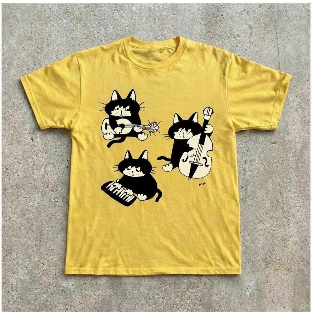 Yellow Cat Band Tee